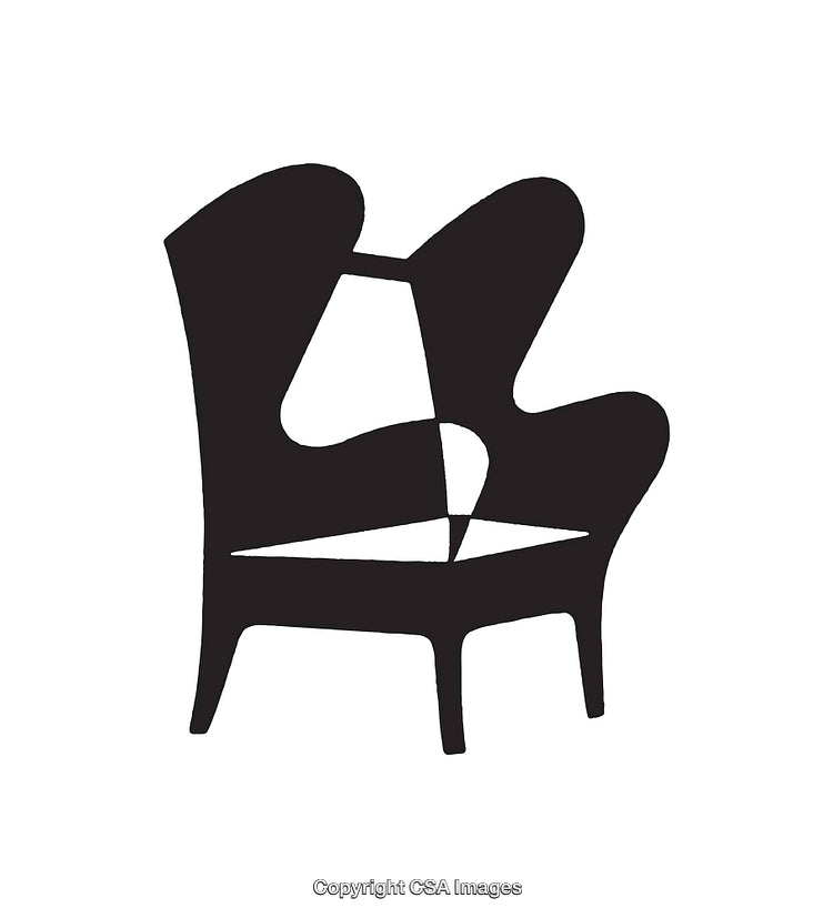 Abstract Black and White Illustration Featuring Unique Geometric Shapes