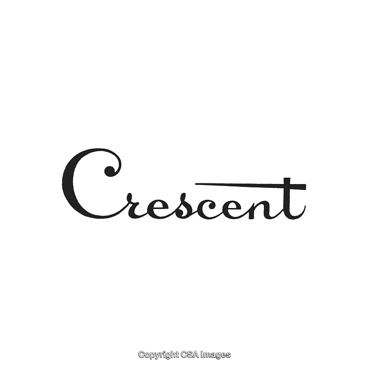 Cursive Typography Logo Design Featuring the Word 'Crescent' and Stylized Lettering