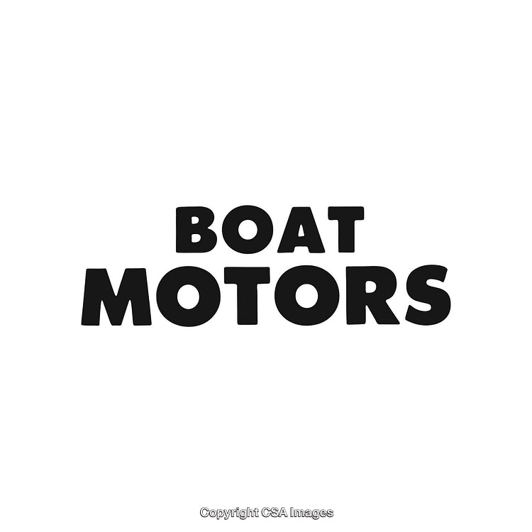 Bold Black Text Featuring 'Boat Motors' on White Background