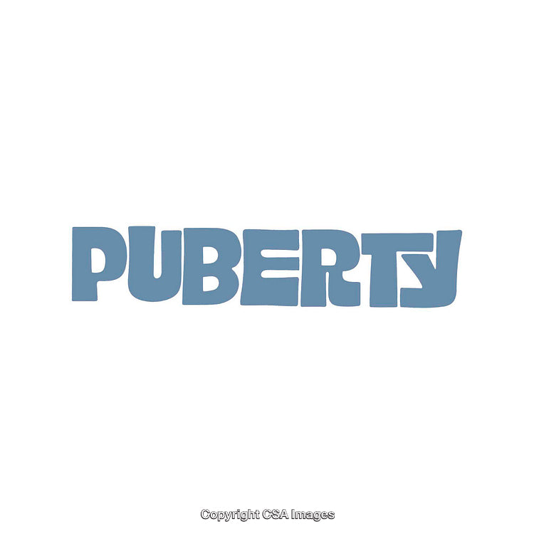 Puberty Word Concept Rendered in Bold Typography on White Background
