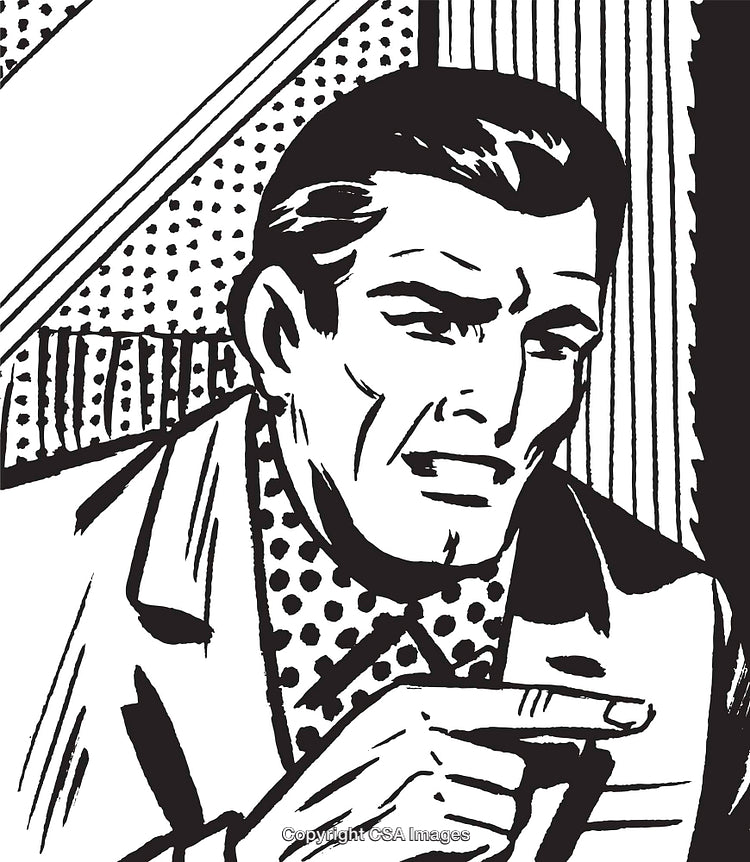 Vintage Black and White Portrait of a Thoughtful Businessman With Intense Expression