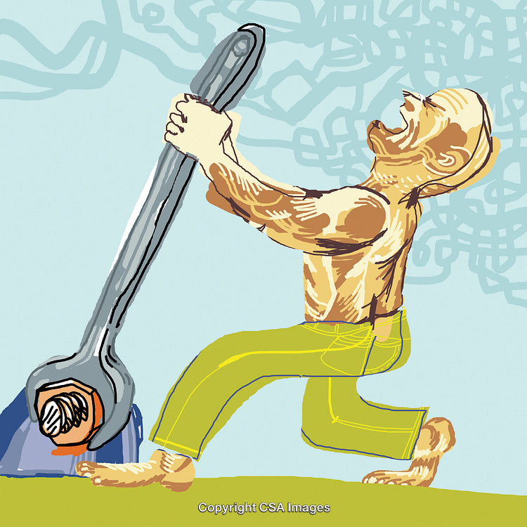 Man Pulling a Lever