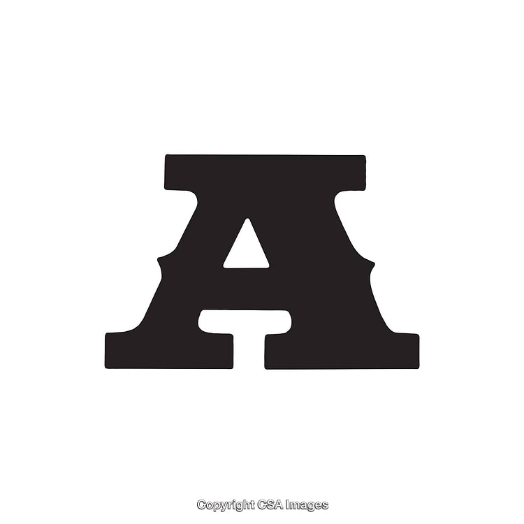 Bold Black Letter A on a Plain White Background
