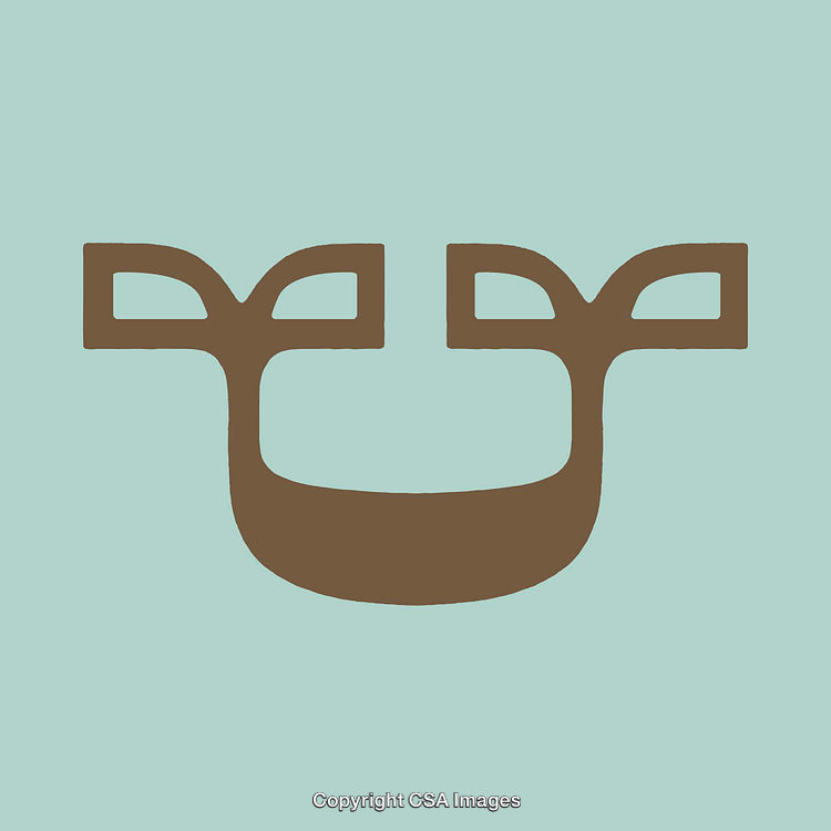 Stylized Letter U Symbol With Artistic Double Line Design