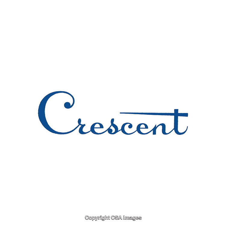Elegant Blue Crescent Logo Design on White Background