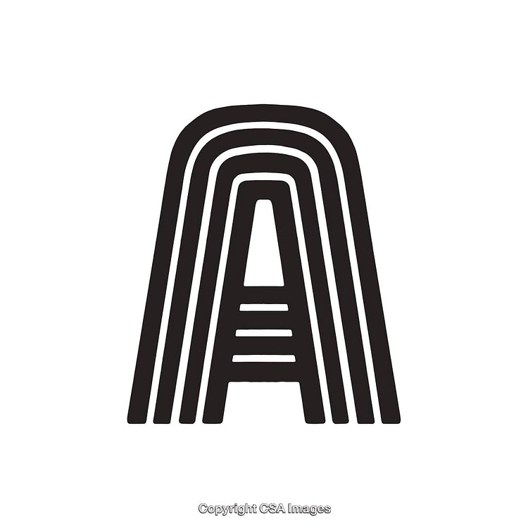 Creative Monochrome Design Featuring the Letter A in Bold Patterns
