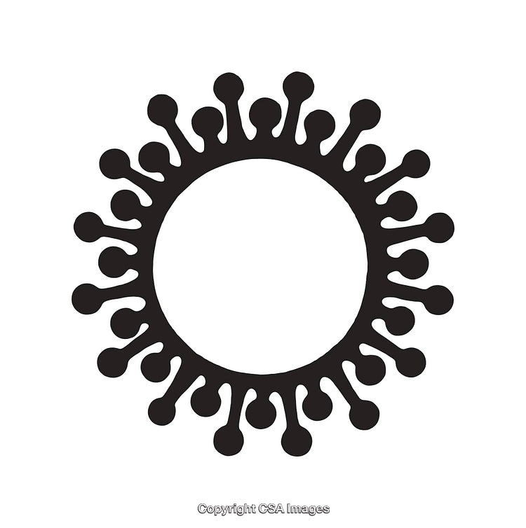 Abstract Black and White Circular Line Art Illustration