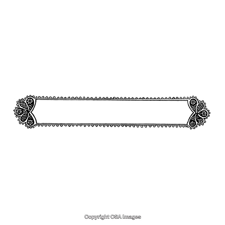Elegant Black and White Decorative Border with Floral Details