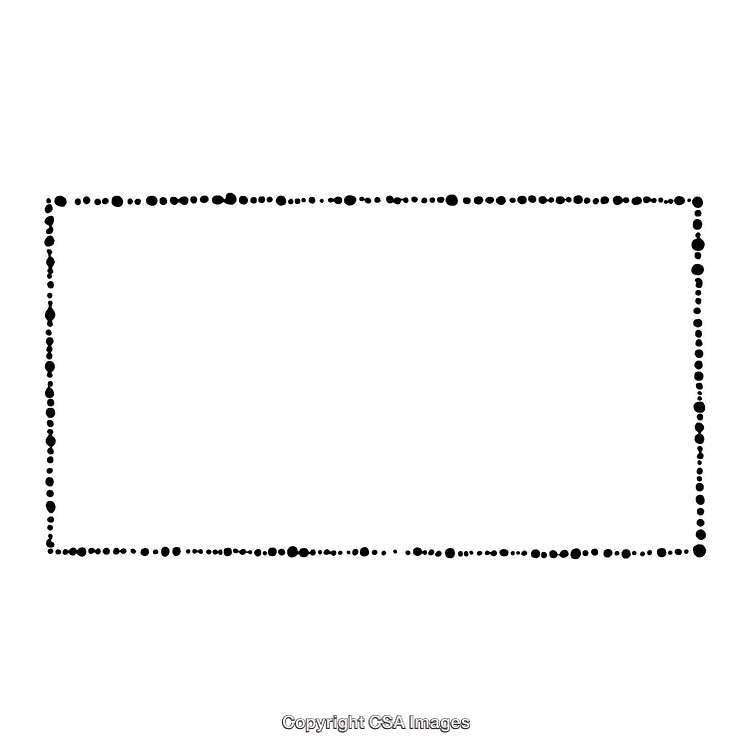 Minimalist Black and White Dotted Rectangular Border Design