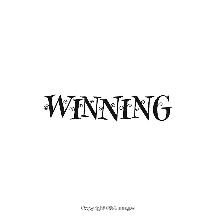 Creative Word Art Featuring the Text 'Winning' with Decorative Styling