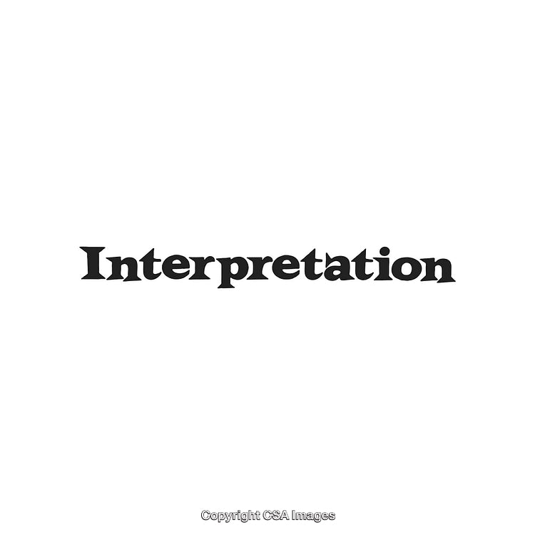 Black Typography Displaying the Word 'Interpretation' on White Background