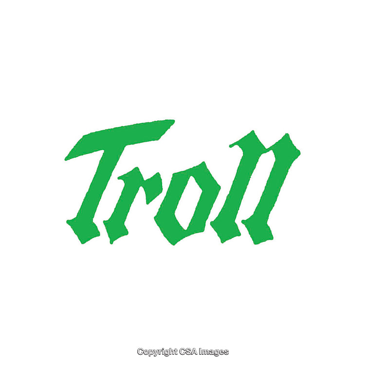 Green Word Art Featuring the Text Troll in Bold Font Style