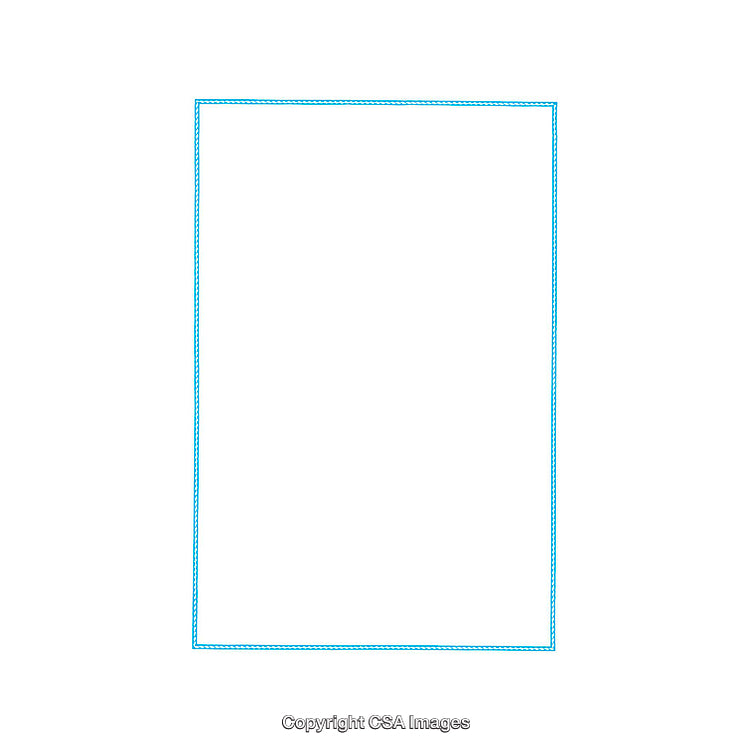 Minimalist Blue Border Design Isolated on a Crisp White Background