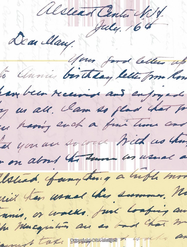 Vintage Handwritten Letter on Aged Paper with Ink Writings