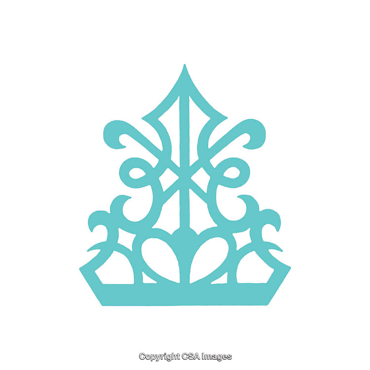 Abstract Turquoise Decorative Design with Elegant Symmetry and Flourishes