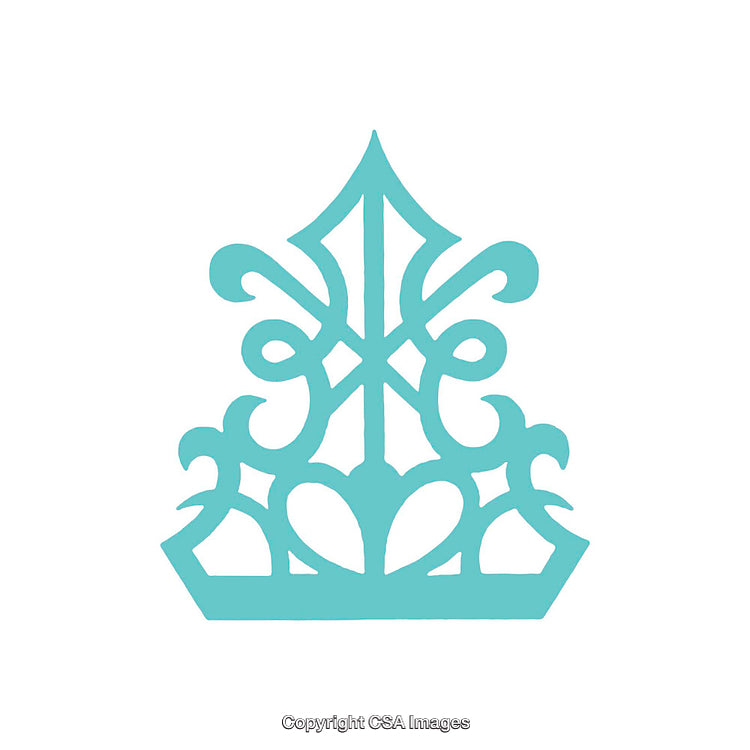 Abstract Turquoise Decorative Design with Elegant Symmetry and Flourishes