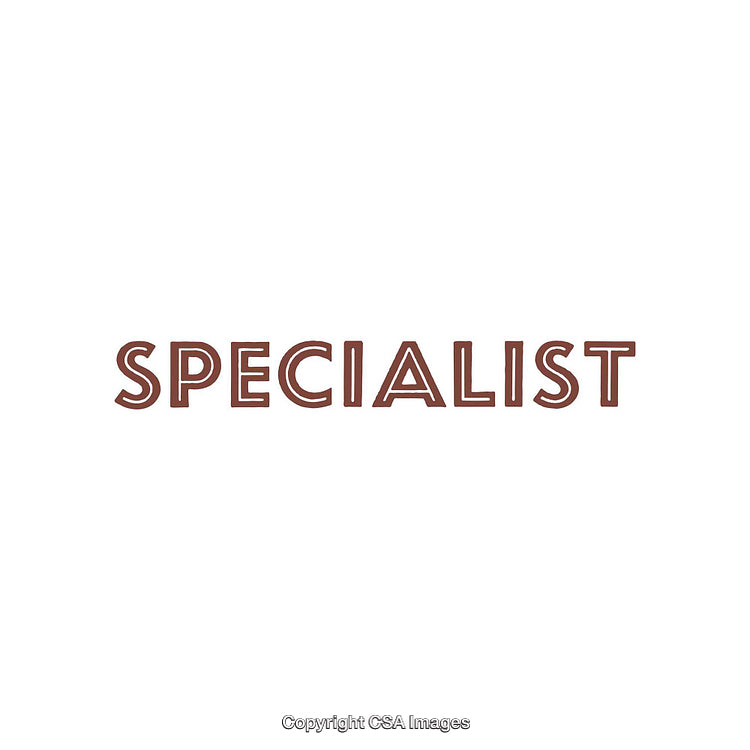 Minimalist Word Design Featuring The Term "Specialist" in Bold Text