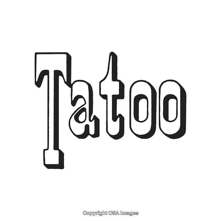 Retro Font Design Featuring the Word Tattoo in Vintage Style