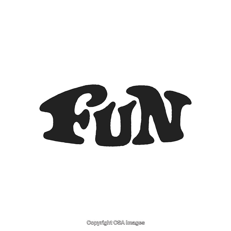 Retro Fun Typography Design With Bold Lettering in Black on White