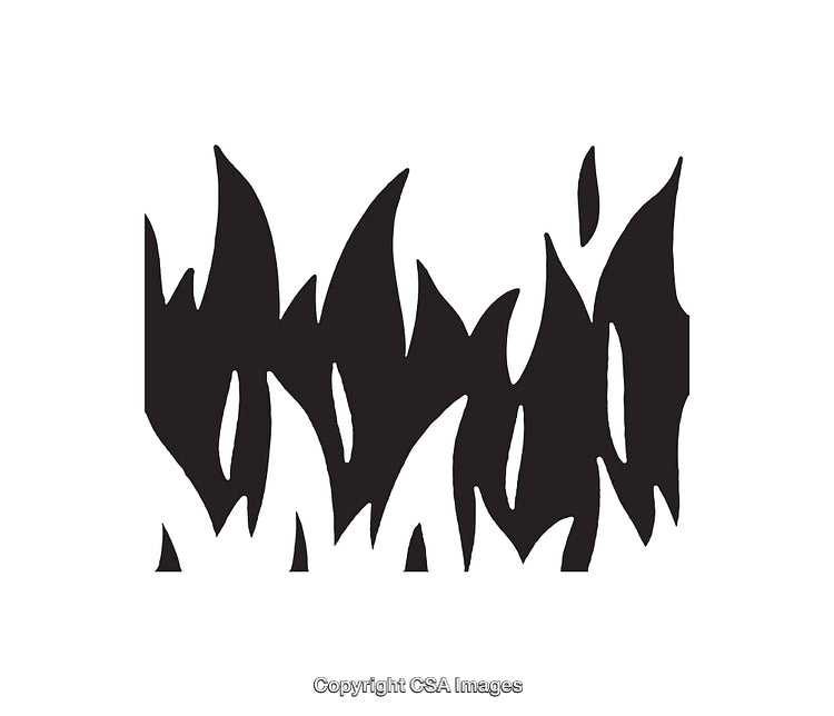 Black and White Minimalist Flame Line Art Design
