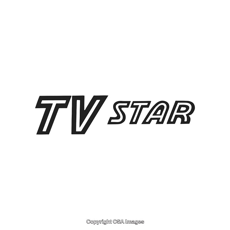 Stylized Bold Text Logo Design Featuring 'TV Star' in Creative Typography