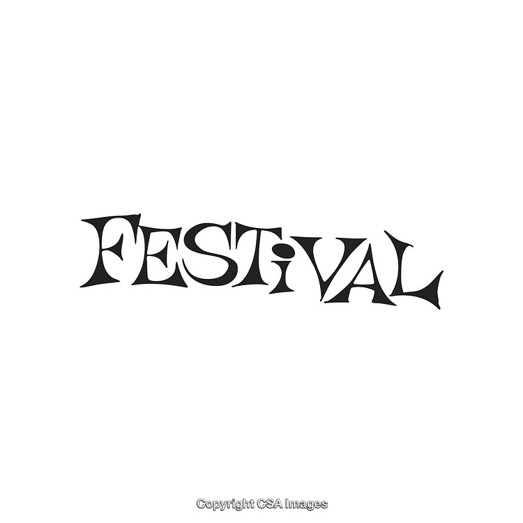 Typography Design Featuring Text Styled as 'Festival' in Bold Decorative Font