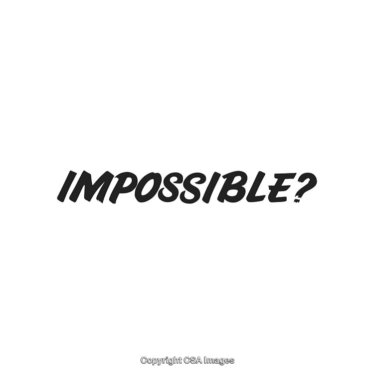 Motivational Word Art Featuring the Word Impossibilities With a Conceptual Twist
