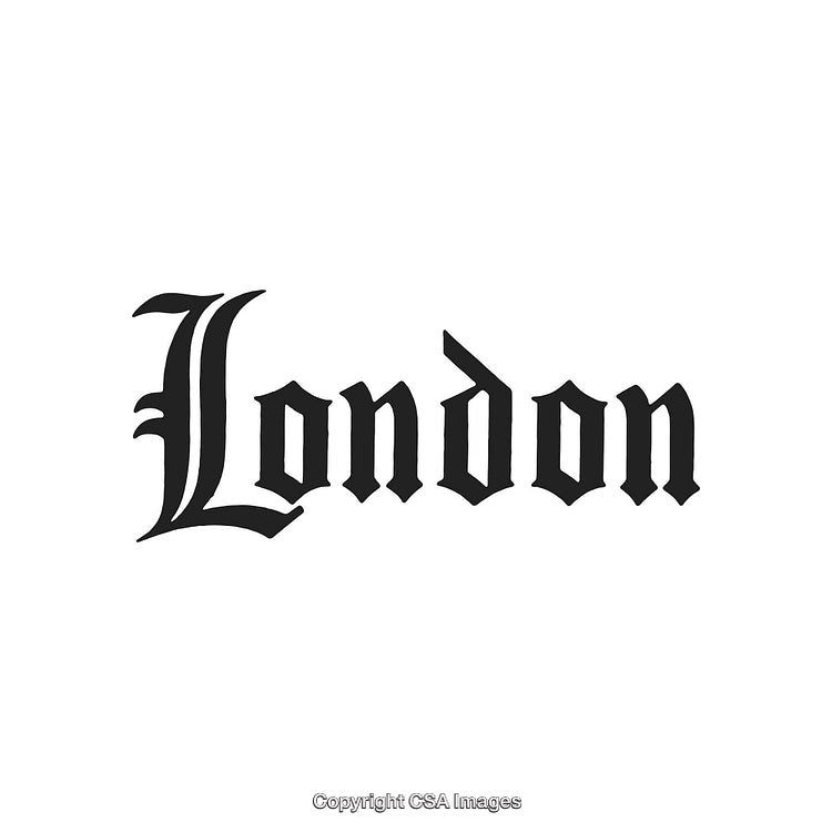 Elegant Blackletter Typography Design Featuring the Text 'London'