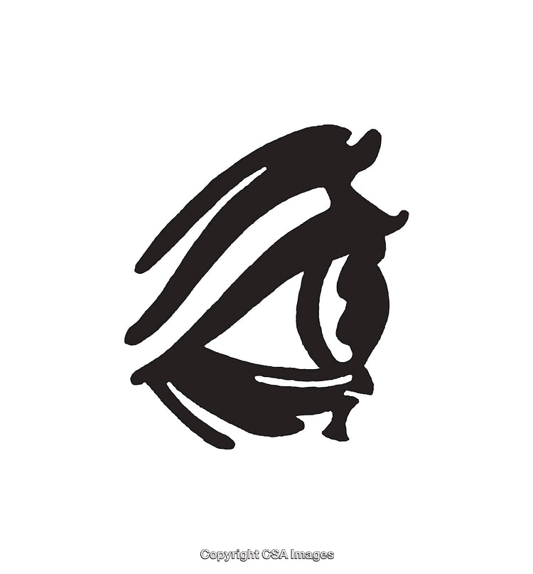 Hand-Drawn Black and White Abstract Eye Line Art Illustration