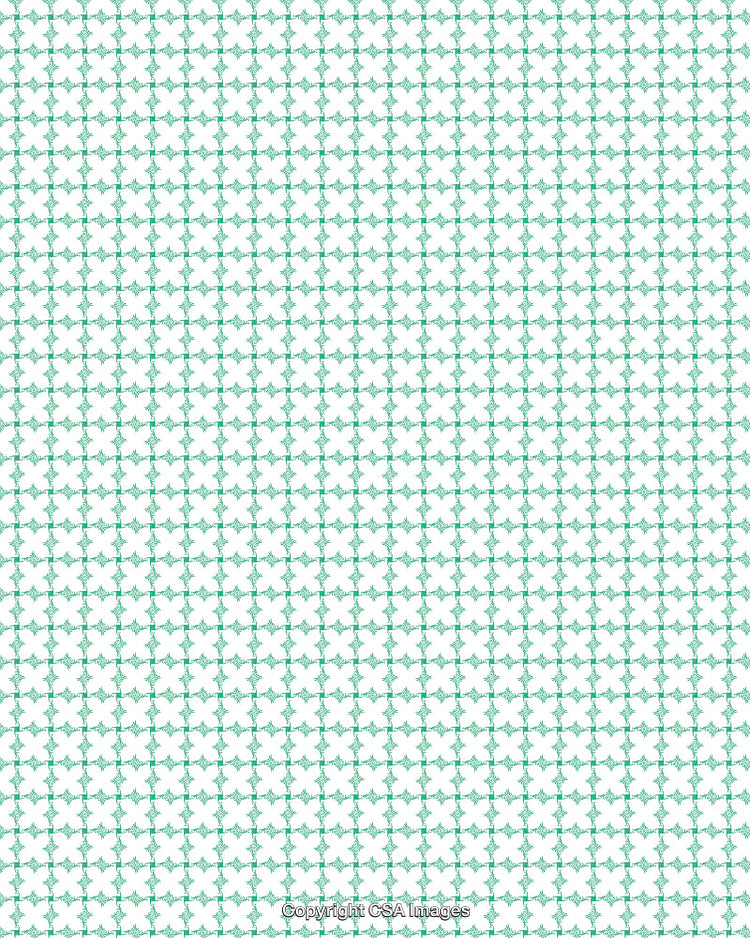 Abstract Green Geometric Pattern on a White Background