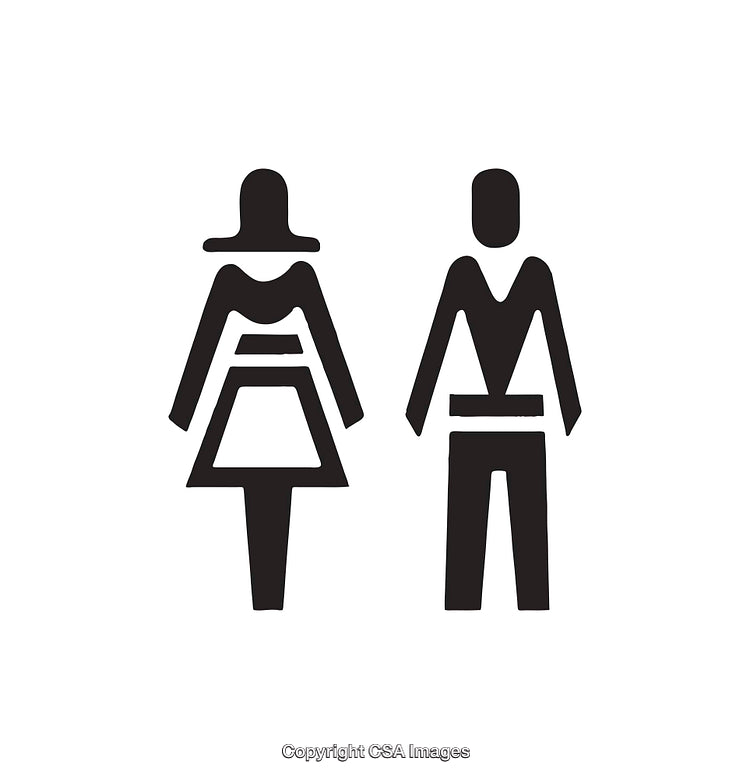 Black and White Male and Female Icon Design