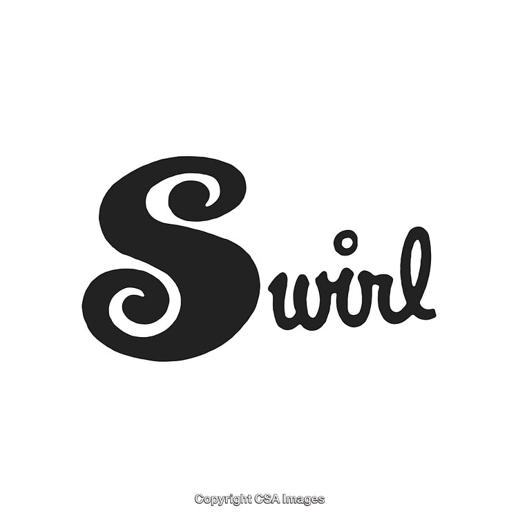 Creative Swirl Typography Design Featuring Bold Script Styled Font