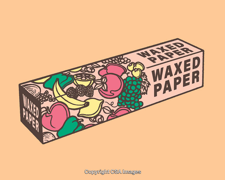 Colorful Illustration of a Waxed Paper Box with Fruit Art