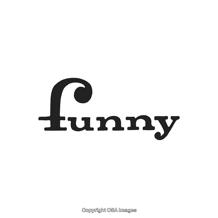 Creative Typography Depicting the Word Funny in a Bold, Minimalist Style