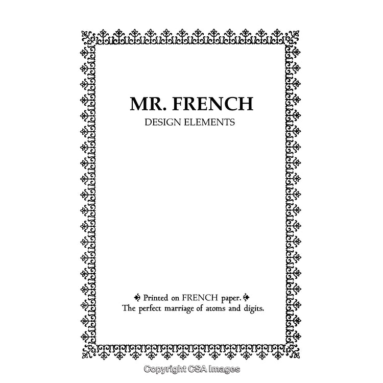 Elegant Black And White Vintage Decorative Border Design Template