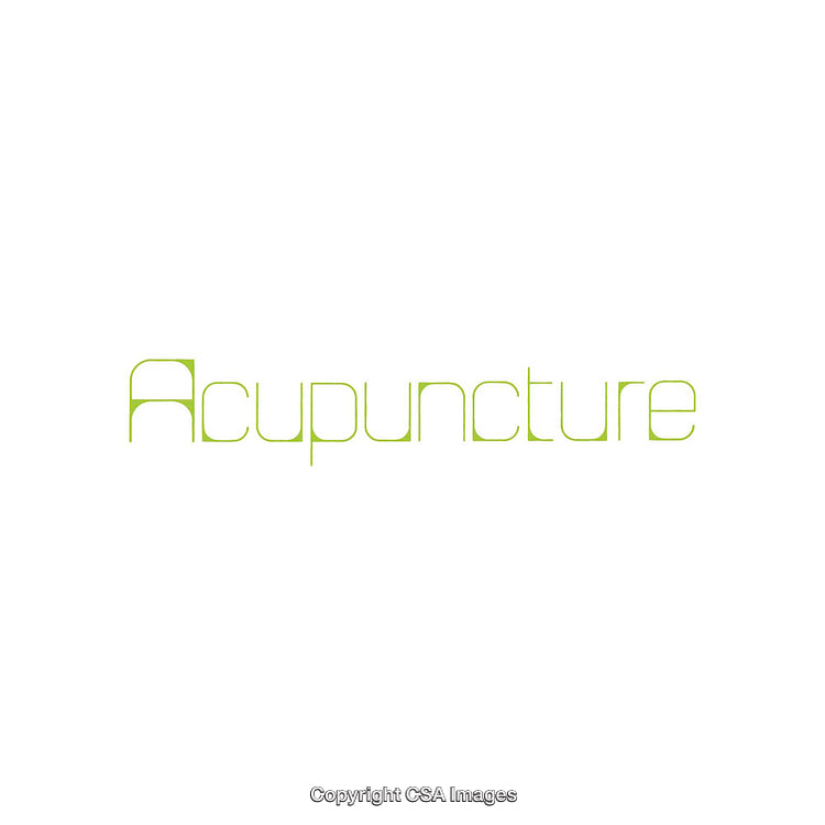 Minimalist Green Acupuncture Inspired Typography on White Background