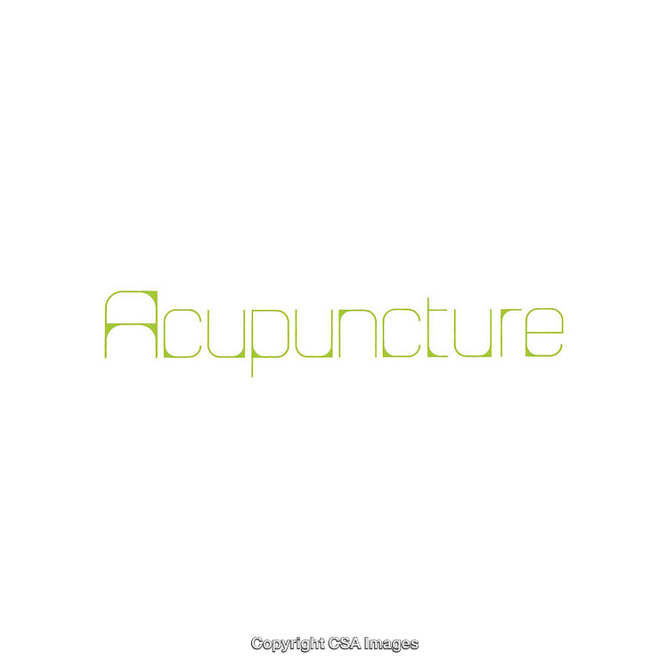Minimalist Green Acupuncture Inspired Typography on White Background