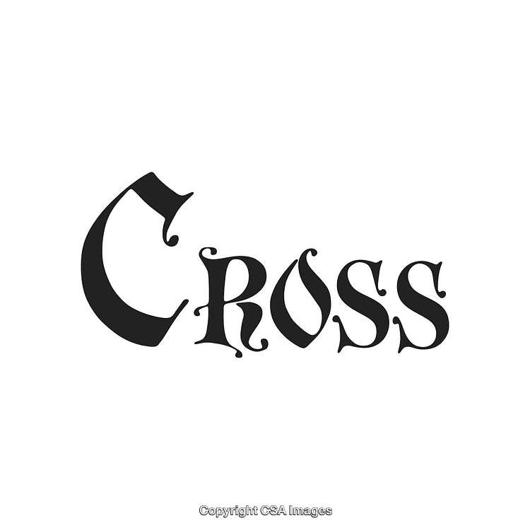 Artistic Blackletter Typography with Stylish Curved Fonts on White Background