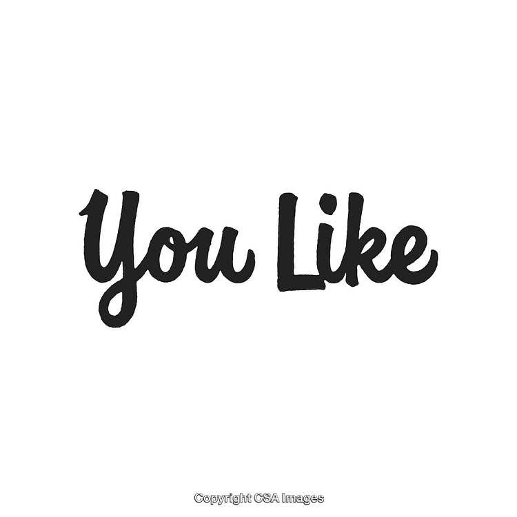 Stylish 'You Like' Handwritten Typography with Minimalist Design on White Background