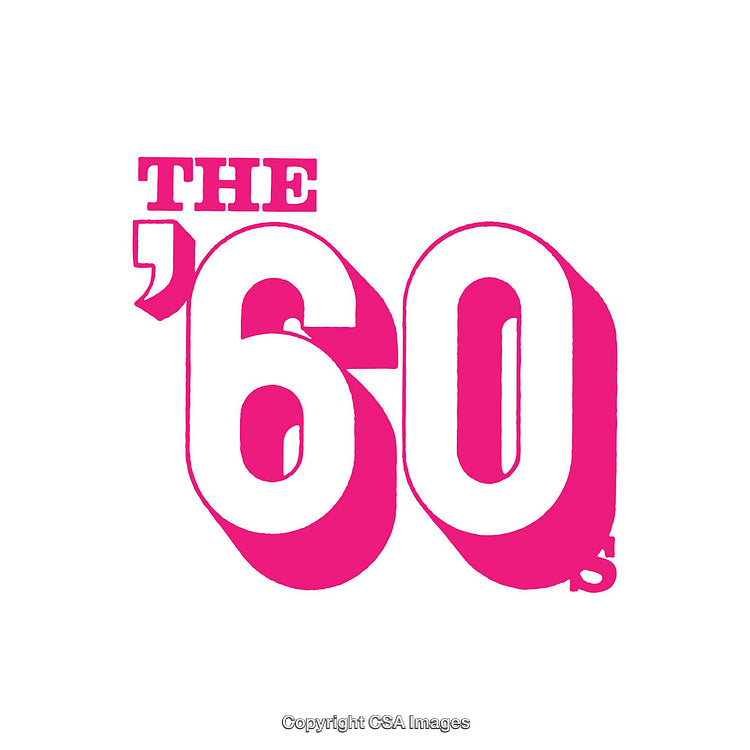 Retro Typography Design Highlighting the 1960s Era in Bold Pink Style
