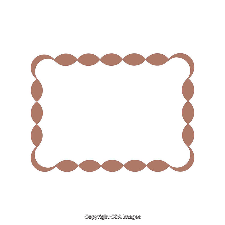 Minimal Elegant Brown Decorative Frame on a White Background