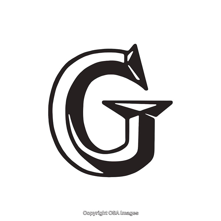Creative Stylized Letter G Logo with Minimalistic Design Elements