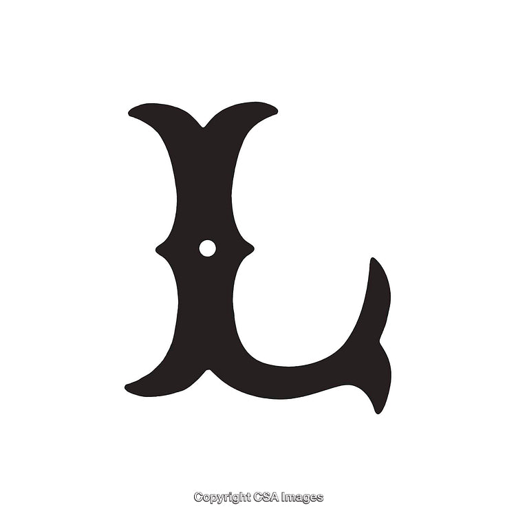 Stylized Black Letter L on a White Background