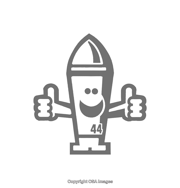 Cartoon Rocket Icon With Smiling Face Giving Thumbs Up