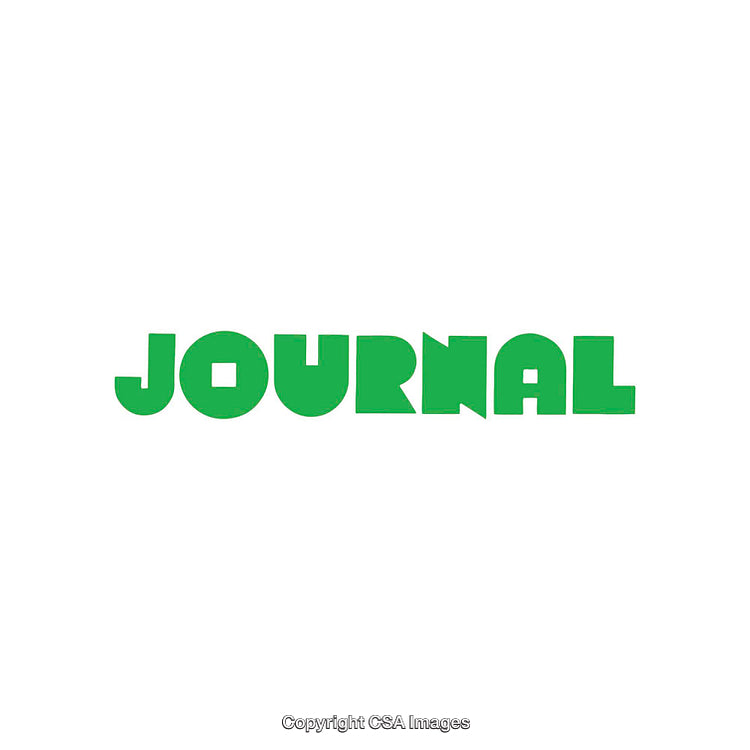 Bright Green Stylized Font Reading 'Journal' on White Background