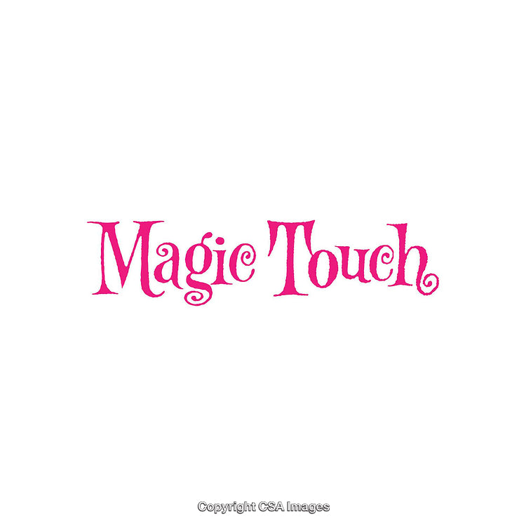 Elegant Typography Reading Magic Touch in Pink Decorative Font