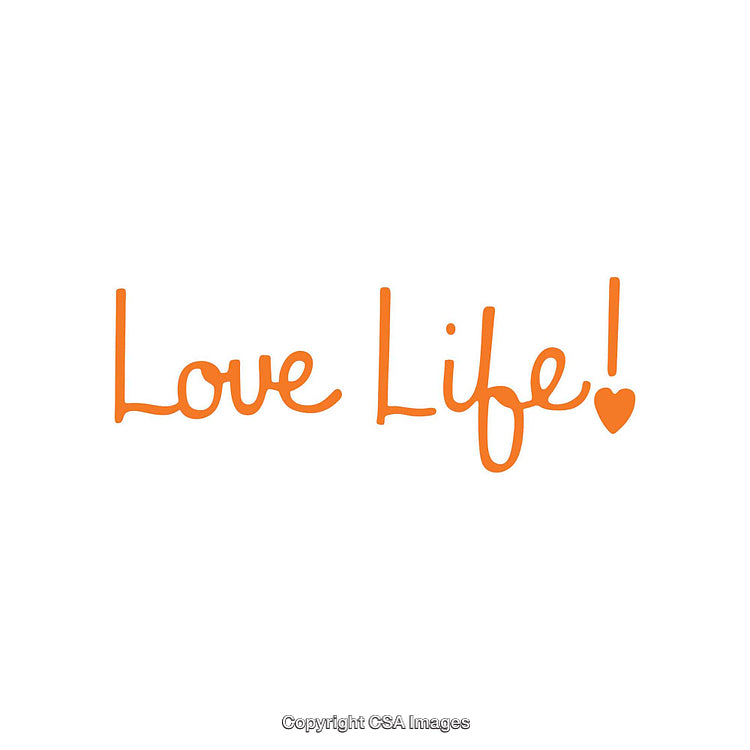 Positive Inspirational Quote in Orange Text, Love Life Message