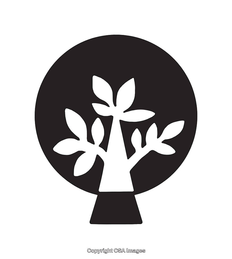 Black And White Line Art Tree Illustration Symbolizing Growth