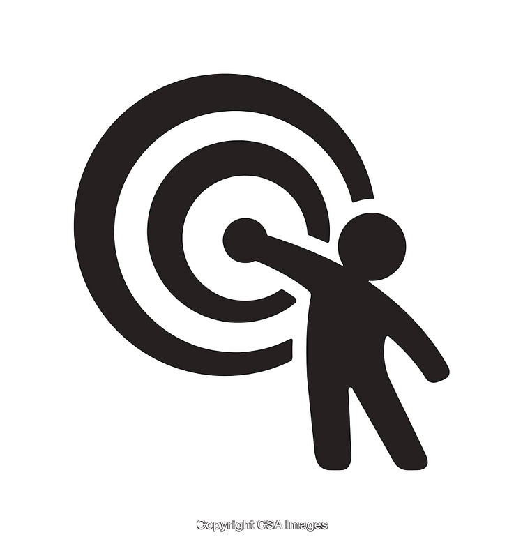 Black And White Icon Representing Success And Goal Achievement Through Action