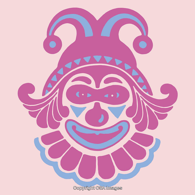 Colorful Joker Illustration Featuring Playful and Whimsical Details